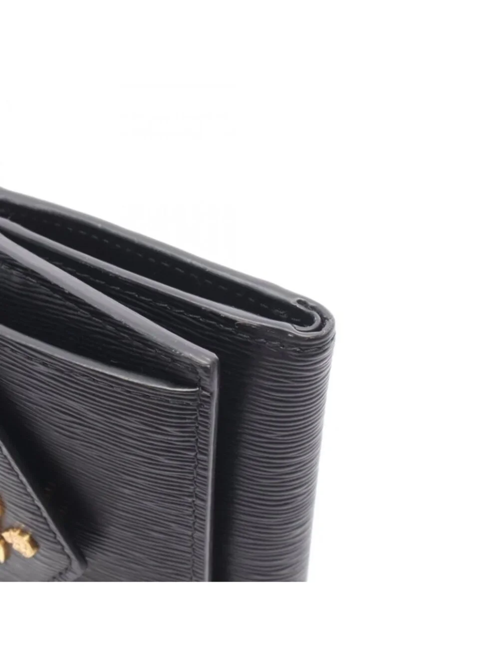Prada Trifold Wallet Vitello Move Compact Black Leather